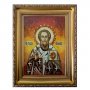 Amber icon of St. Gregory the Theologian 20x30 cm