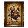 Amber icon of the Theotokos Vsetsaritsa 20x30 cm