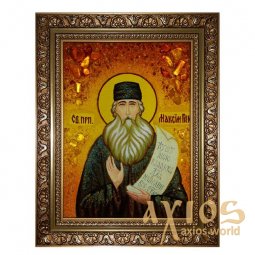 Amber icon of St. Maksim Grek 20x30 cm - фото