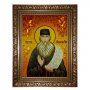 Amber icon of St. Maksim Grek 20x30 cm