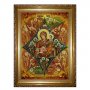 Amber icon of the Blessed Virgin of the Burning Bush 20x30 cm