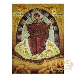 Amber icon of the Theotokos Sportielnitsa loaves 20x30 cm - фото