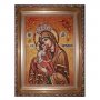 Amber icon of the Theotokos Tsaregradskaya 20x30 cm