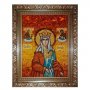 Amber icon of Holy Martyr Valery 20x30 cm