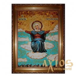 Amber icon of the Theotokos Sporitelnitsa bread 20x30 cm - фото