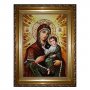 Amber Icon of Holy Mother of God of Smolensk 20x30 cm