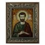 Amber icon of the Holy Apostle Iakov Alfeev 20x30 cm