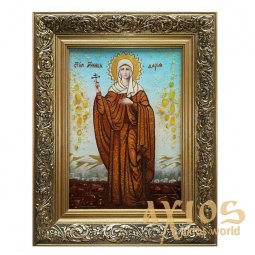 Amber icon of Holy Martyr Darya Roman 20x30 cm - фото