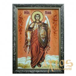 Amber icon of St. Michael 20x30 cm - фото