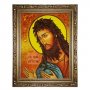 Amber icon of St. Ioann Predtecha 20x30 cm