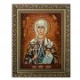 Amber icon of Holy Martyr Zoe 20x30 cm
