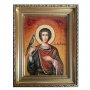 Amber icon of the Holy Martyr Tryphon 20x30 cm