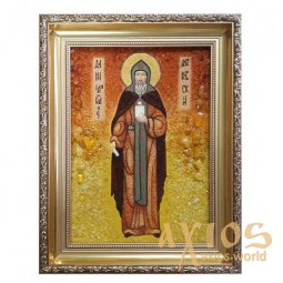 Amber icon of St. Daniil Moskovsky 20x30 cm - фото