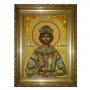 Amber icon of Holy Prince Jaropolk 20x30 cm