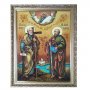 Amber icon of the Holy Apostles Peter and Paul, 20x30 cm