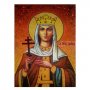 Amber icon of Holy Martyr Irina 20x30 cm