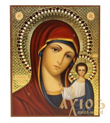 The Written Icon of the Kazan Mother of God 16х20 cm - фото