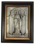 Icon in metal Elena, silver-plated, frame made of wood, 9х11 cm