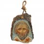 Icon of St. Nicholas, written in stone, egg tempera, gilding, 24x19 cm