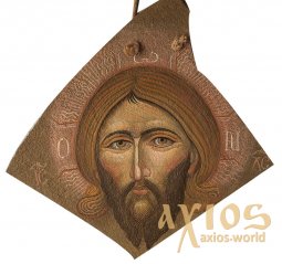 Jesus Christ, the icon written in stone, egg tempera, 43x42 cm - фото