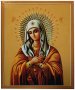 Icon of the Blessed Virgin Mary (medium), MDF, veneer (ash-tree), polygraphy, lacquer, 12x20 cm