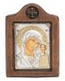 Icon of the Mother of God of Kazan, Italian frame №1, 6x8 cm, alder tree