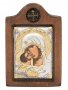 Icon of the Mother of God of Vladimir, Italian frame №1, 6x8 cm, alder tree