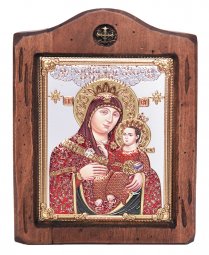 Icon of the Mother of God of Bethlehem №2, Italian frame, enamel, 13x17 cm - фото