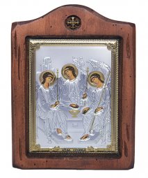 Icon Holy Trinity, Italian frame №2, 13x17 cm, alder tree, ПД010512 - фото