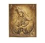 Carved wooden icon of Our Lady of the Gate of Dawn 20x24 cm