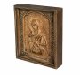 Carved wooden icon of Our Lady “Seven Arrows”  20x24 cm