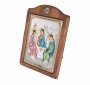 Icon Holy Trinity, Italian frame №3, enamel, 17x21 cm, alder tree