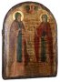 Icon antique of holy Peter and Fevronia Murom 17h23 see Arch