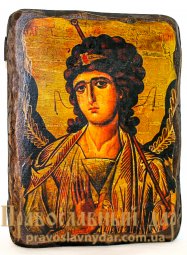 Icon Antique Holy Archangel Gabriel 7x9 cm - фото