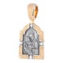 Pendant «The Icon of Our Lady of Mercy», silver 925, with gilding and blackening, О 131678