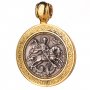 Pendant «George the Victorious», silver 925, with gilding and blackening, О 131742