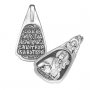 Pendant Icon of the Mother of God "Look at humility", silver 925 ° with blackening, 23mm