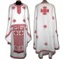 Priestly attire made of white gabardine, embroidered cross, Greek cut  R85G