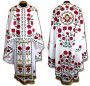 Priest Vestments, Embroidered on White gabardine, embroidered icon, Greek Cut R049G
