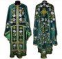 Priest Vestments, Embroidered on Green velvet, embroidered cross, Greek Cut