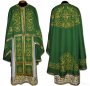 Priestly attire, embroidered on Green gabardine, embroidered alum, Greek cut R074G