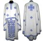 Priestly attire, Embroidered on White Linnen, embroidered cross, Greek cut  R85G