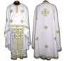 Priest Vestments, Embroidered on White gabardine, embroidered cross, Greek cut R85G