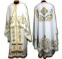 Priest Vestments, Embroidered on White gabardine, embroidered cross, Greek Cut R093G