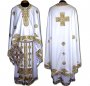 Priest Vestments, Embroidered on a White dense satin, sewn galloon, Greek Cut, R133G