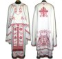 Priestly attire, Embroidered on White gabardine, embroidered cross, Greek cut R139G