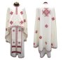 Priestly attire, Embroidered on White gabardine, embroidered cross, Greek cut R145G