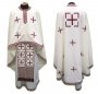 Priestly attire, Embroidered on White gabardine, embroidered cross, Greek cut R148G
