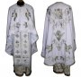 Priest Vestments, Embroidered on White singleton, embroidered icon, Greek Cut R131G