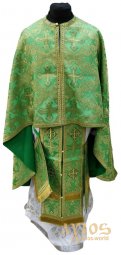 Priest Vestment, of High Quality Green Brocade, Greek Cut - фото
